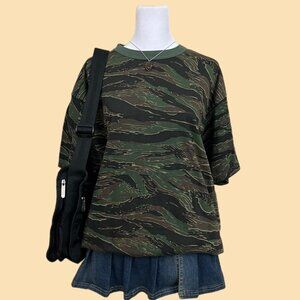 vintage 90s tiger camo battle dress uniform tshirt